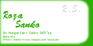 roza sanko business card